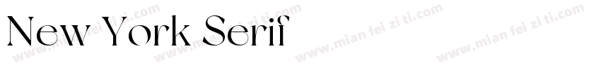 New York Serif字体转换